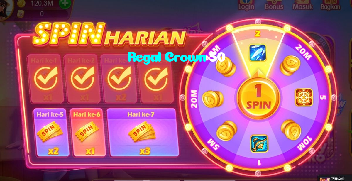 Regal Crown 50 casino presented on mobile device in Pakistan with slots and live games